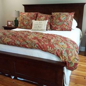 Pottery Barn King Size Bedding and Curtains